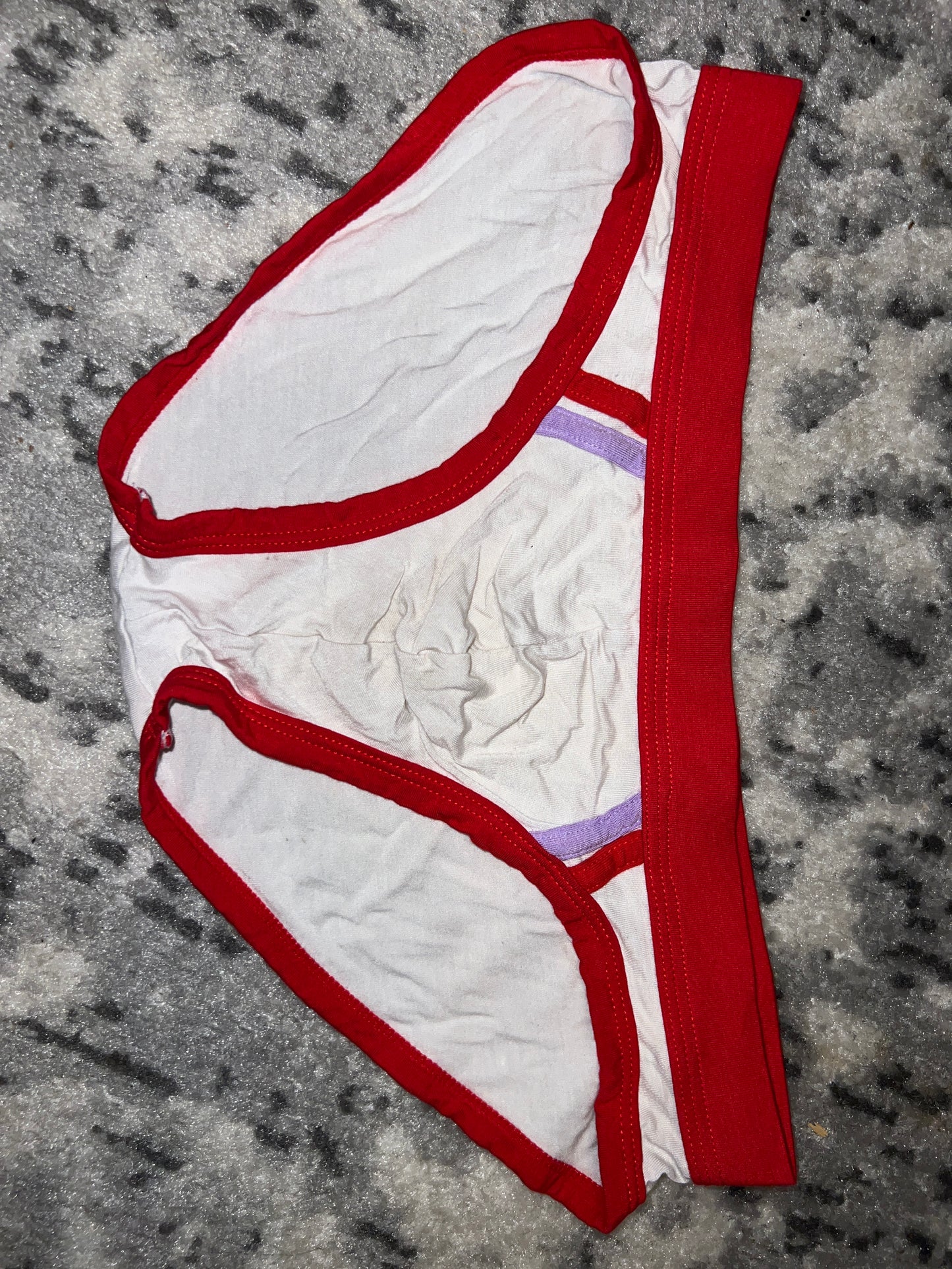 White with Red & Purple