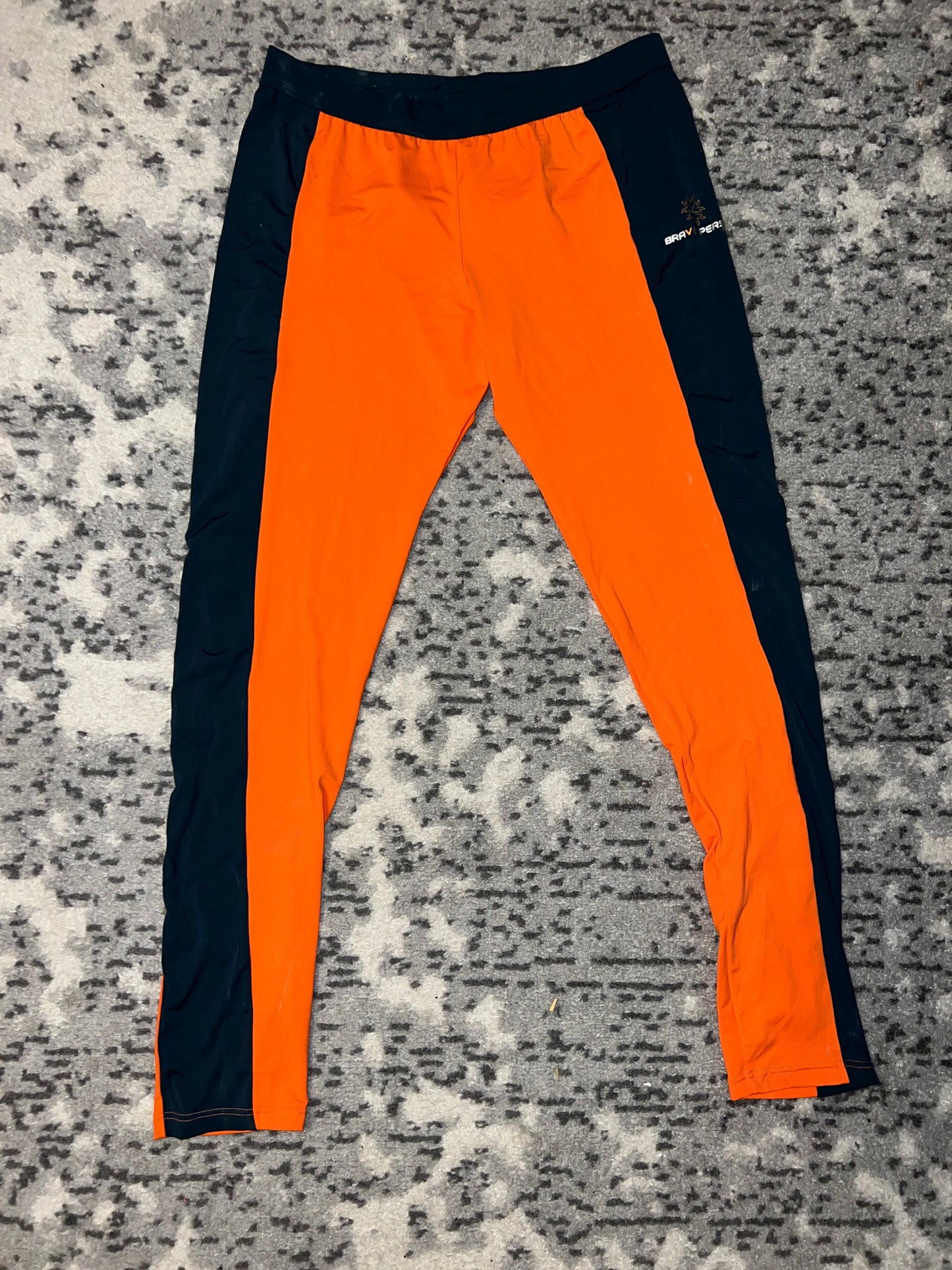 Orange & Navy Long Tights