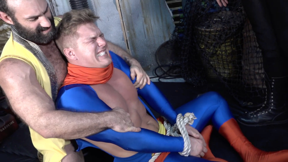 Steel Man Stripped & Double-Teamed! Steel Man vs. Golden Terror & Golden Wheeler