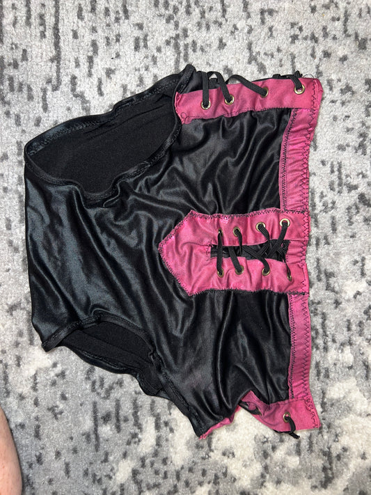 Black with pink lace up pro