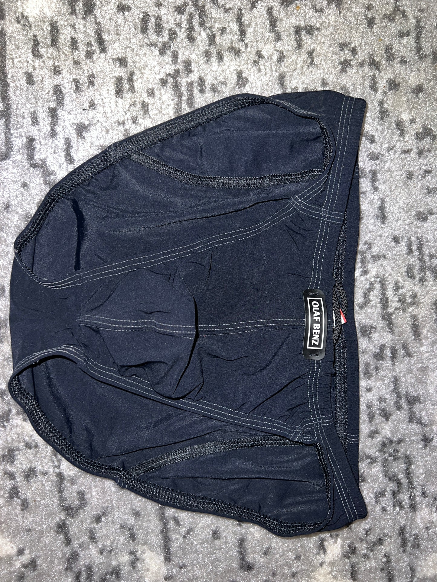 Black with white stitching
