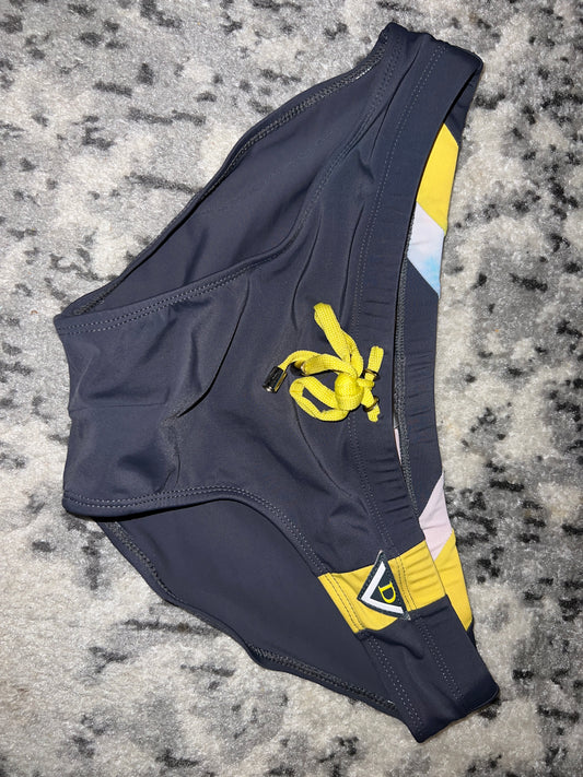 Grey with Yellow & White