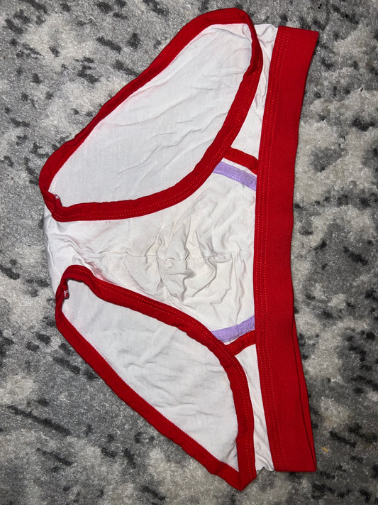 White with Red & Purple
