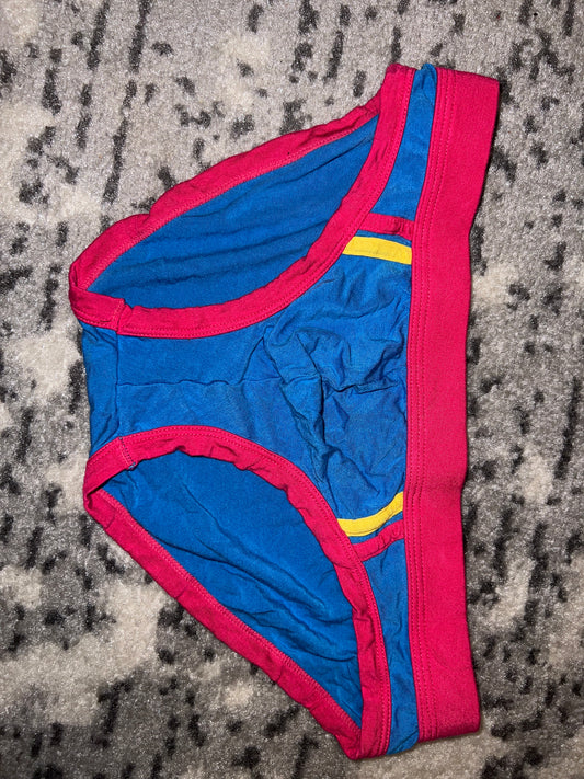 Blue with Pink & Yellow