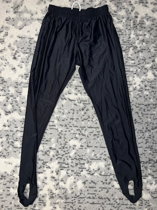 Long Black Tights with Stirrups