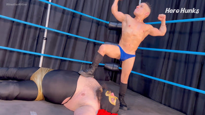 Golden Terror vs. Super Vegas (Pro Wrestling Superheroes)