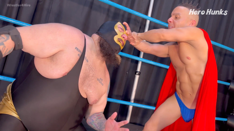 Golden Terror vs. Super Vegas (Pro Wrestling Superheroes)