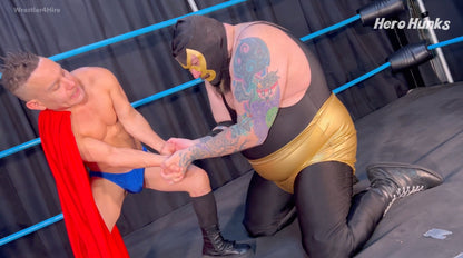 Golden Terror vs. Super Vegas (Pro Wrestling Superheroes)