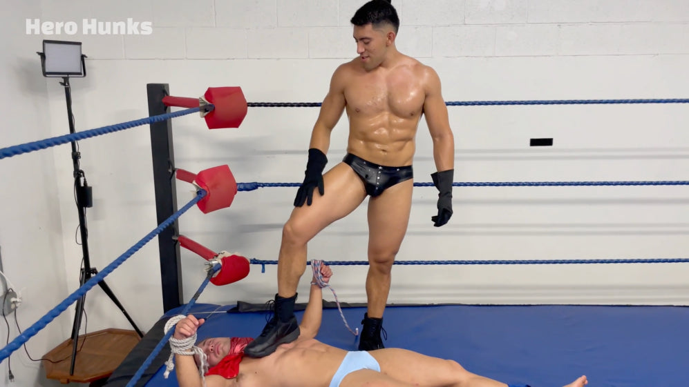 Steel Man POV Tied-up & Double-Teamed