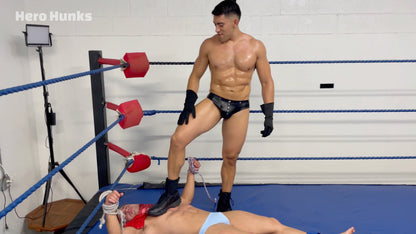 Steel Man POV Tied-up & Double-Teamed