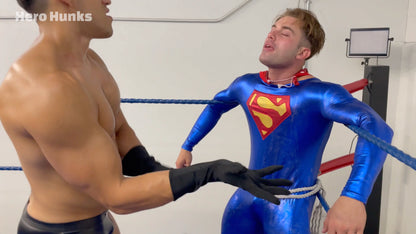Steel Man POV Tied-up & Double-Teamed