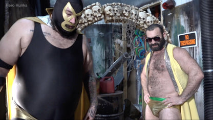 Steel Man Stripped & Double-Teamed! Steel Man vs. Golden Terror & Golden Wheeler