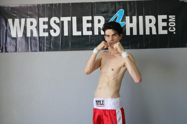 Red with White Boxing Trunks
