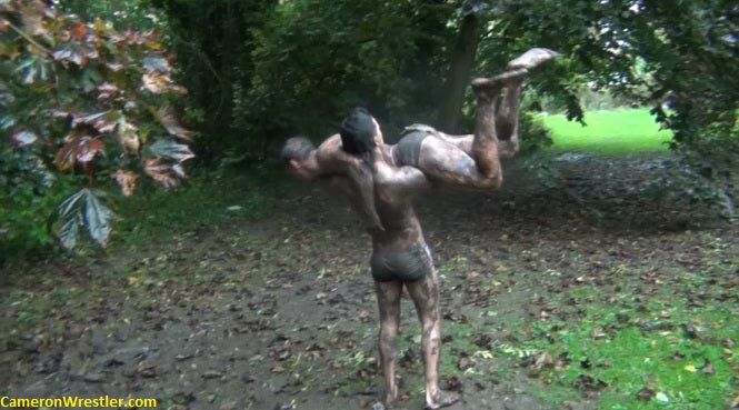 Cameron vs. Young Ady (Mud Wrestling)